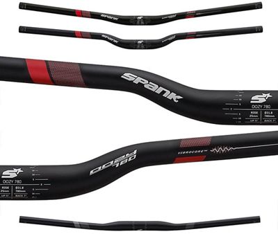 Spank OOZY Trail 780 Vibrocore Riser Bar - Black-Red - 31.8mm, Black-Red