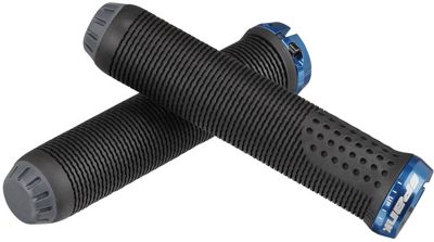 Spank SPIKE 30 Mountain Bike Handlebar Grips - Black - Blue - 145mm}, Black - Blue