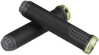 Spank SPIKE 30 Mountain Bike Handlebar Grips - Black - Green - 145mm}, Black - Green