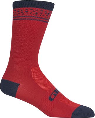 Calzini Giro Comp Racer High Rise - Dark Red Lines, Dark Red Lines