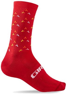 Chaussettes hautes Giro Comp Racer - Red Orange Turbine