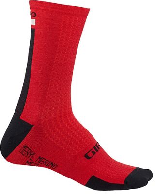 Chaussettes Giro HRc+ Laine mérinos - Dark Red-Black-Grey