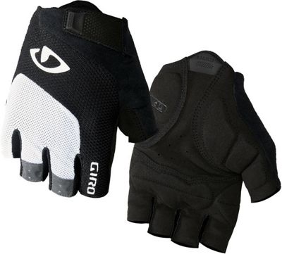 Giro Bravo Gel Short Finger Gloves - White-Black - L}, White-Black