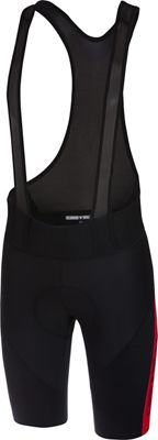 Salopette corta Castelli Velocissimo IV  - Nero/Rosso, Nero/Rosso