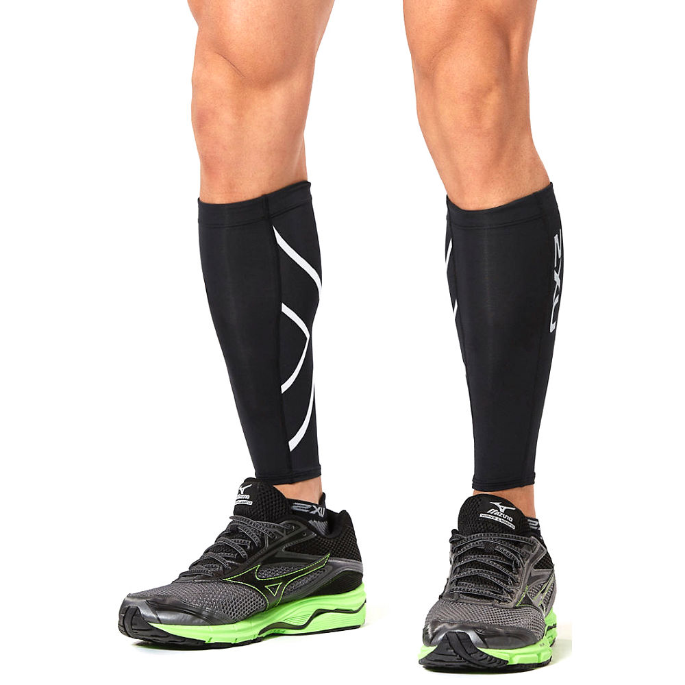 Compression de mollets 2XU - Noir/Noir - XL, Noir/Noir
