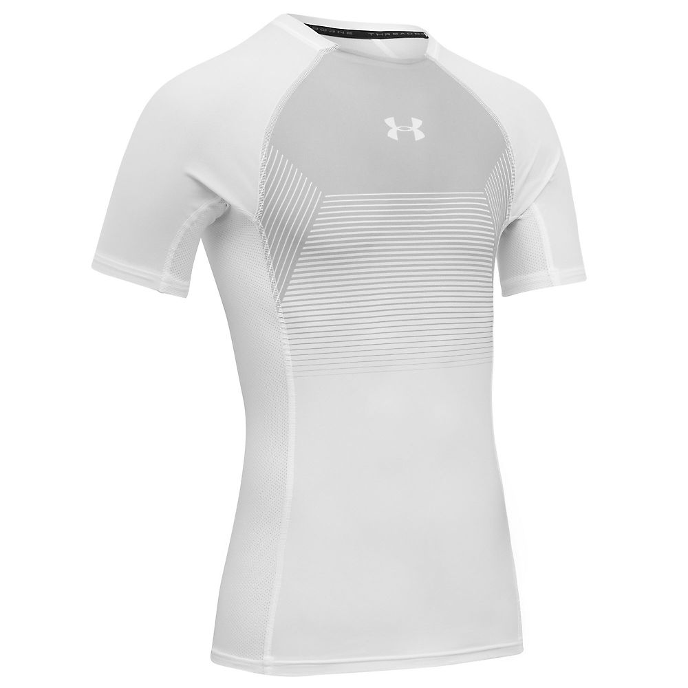 Maillot Under Armour Threadborne Vanish (manches courtes) - Blanc