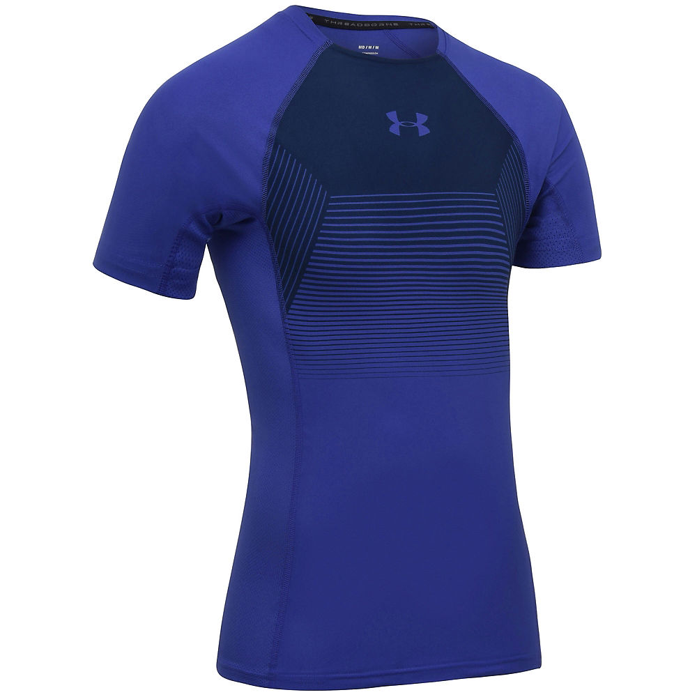 Maillot Under Armour Threadborne Vanish (manches courtes) - Jupiter Blue - XL