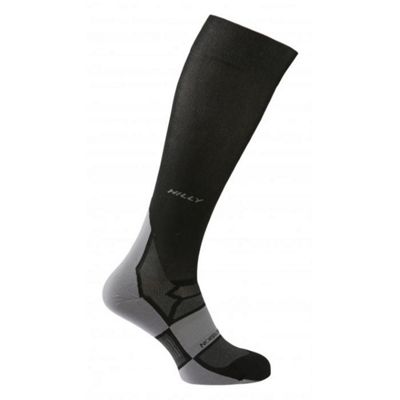 Chaussettes de compression Hilly Pulse - Noir-Gris - XL