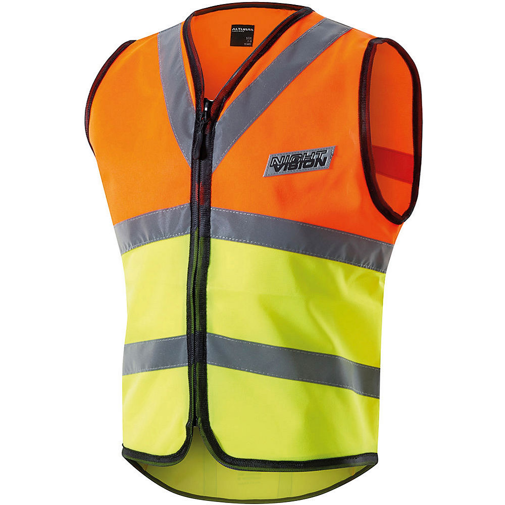 Altura Kids Night Vision Safety Vest - Hi Vis Yellow - 7-8 years}, Hi Vis Yellow