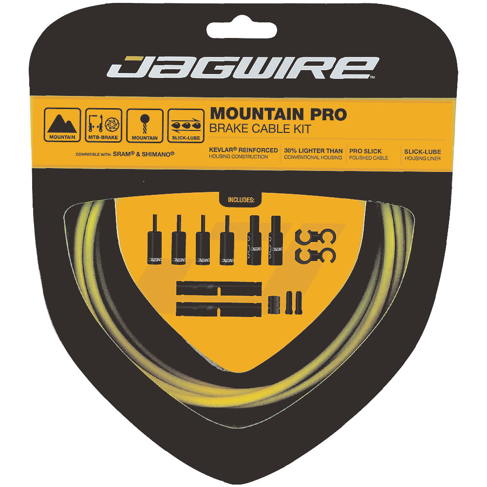 Jagwire Mountain Pro MTB Brake Cable Kit - Yellow, Yellow