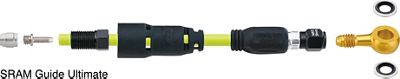 Jagwire Pro Quick Fit Brake Hose Adaptor Kit - Black - SRAM Guide Ultimate}, Black