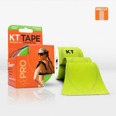 Nastro di supporto KT Tape Consumer Pro pretagliato (sintetico, 25,4cm) - Winner Green, Winner Green