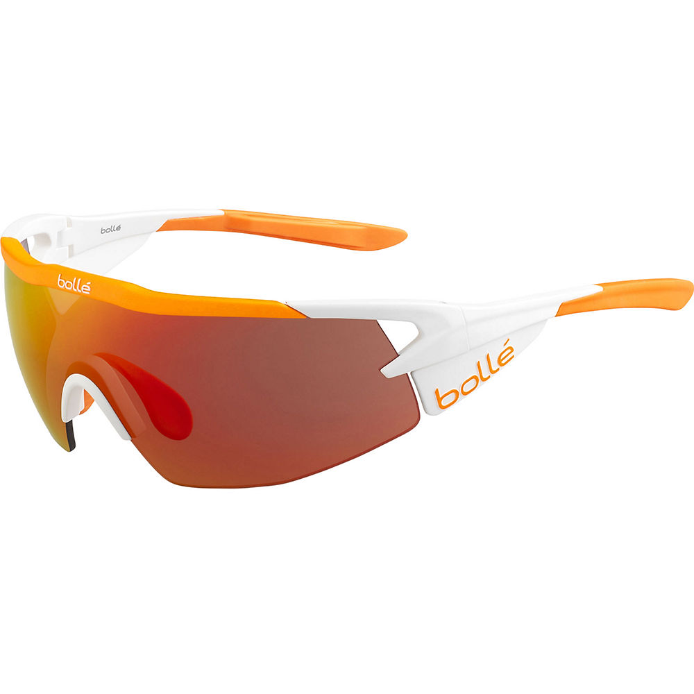 Lunettes de soleil sport Bolle Aeromax Verre: TNS Fire - Matte White-Orange, Matte White-Orange