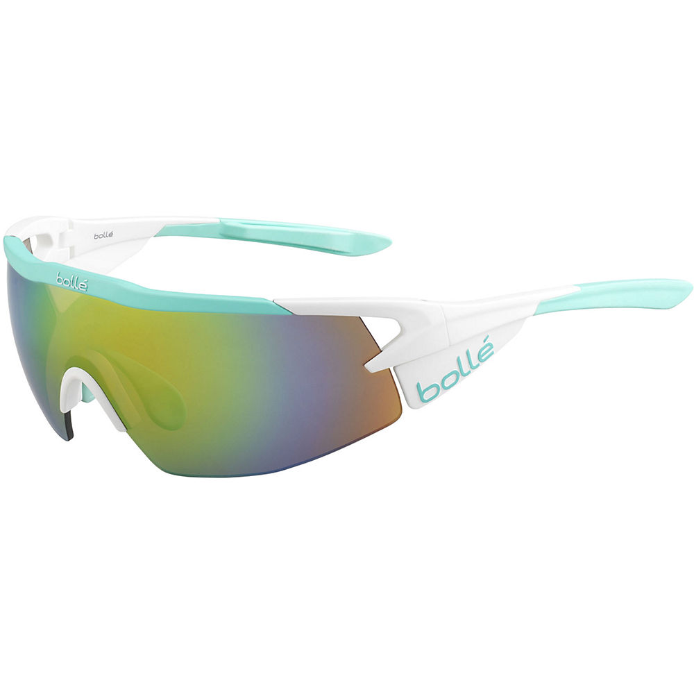 Lunettes de soleil sport Bolle Aeromax Verre Modulator marron émeraude - Matte White-Mint, Matte White-Mint