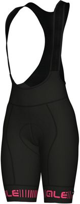 Alé Women's PRR Strada Bib Shorts - BLACK-PINK - XL}, BLACK-PINK