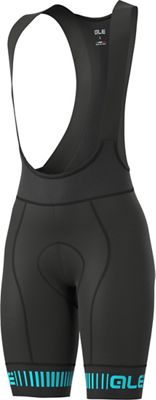 Salopette corta donna Alé PRR Strada - Black-Turquoise, Black-Turquoise