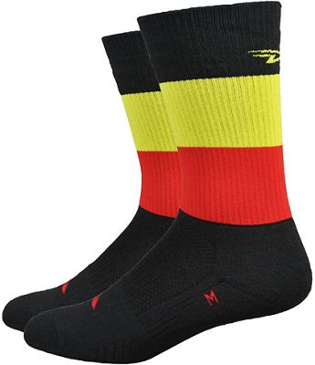 Chaussettes Defeet Thermeator Twister - Black-Red-Gold