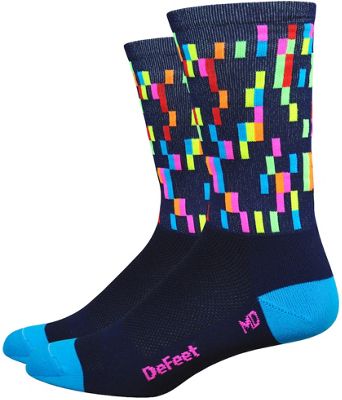 Defeet Barnstormer Aireator 6 Pixel Socks - Navy, Navy