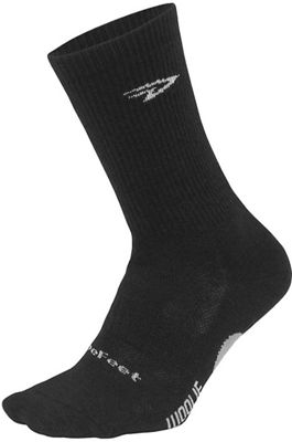 Defeet Woolie Boolie Comp 6" Socks - Black - S}, Black