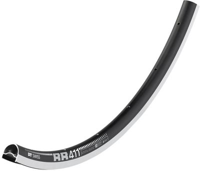 DT Swiss RR 411 Asymmetric 18mm Road Rim - Black - 24H, Black