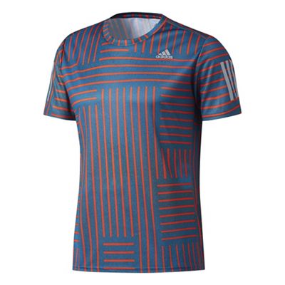 T-shirt adidas Response Print - BLUE NIGHT F17-ENERGY S17