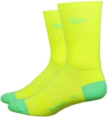 Defeet Aireator Tall Hi-Vis Socks - Yellow-Green, Yellow-Green