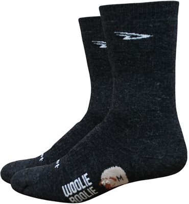 Defeet Woolie Boolie 4" Cuff Socks - Charcoal - L}, Charcoal