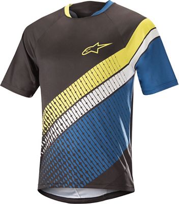 Maglia Alpinestars Predator (manica corta)  - Black-Blue-Yellow, Black-Blue-Yellow