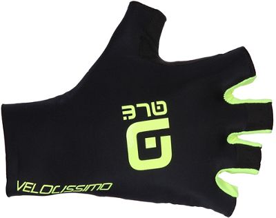 Gants Alé Crono Velocissimo (courts) - Noir/Fluro Yellow - XS, Noir/Fluro Yellow