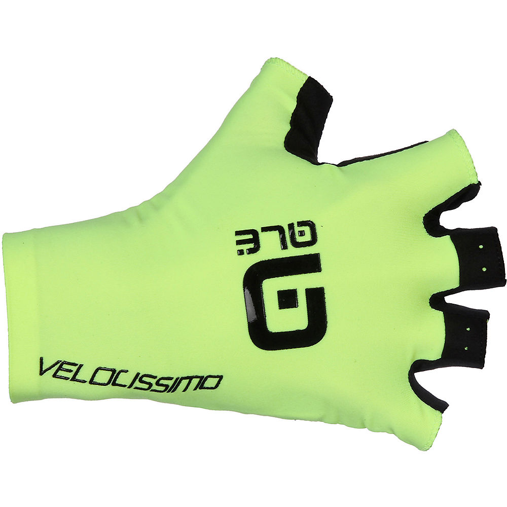 Gants Alé Crono Velocissimo (courts) - Fluro Yellow/Noir - XS, Fluro Yellow/Noir