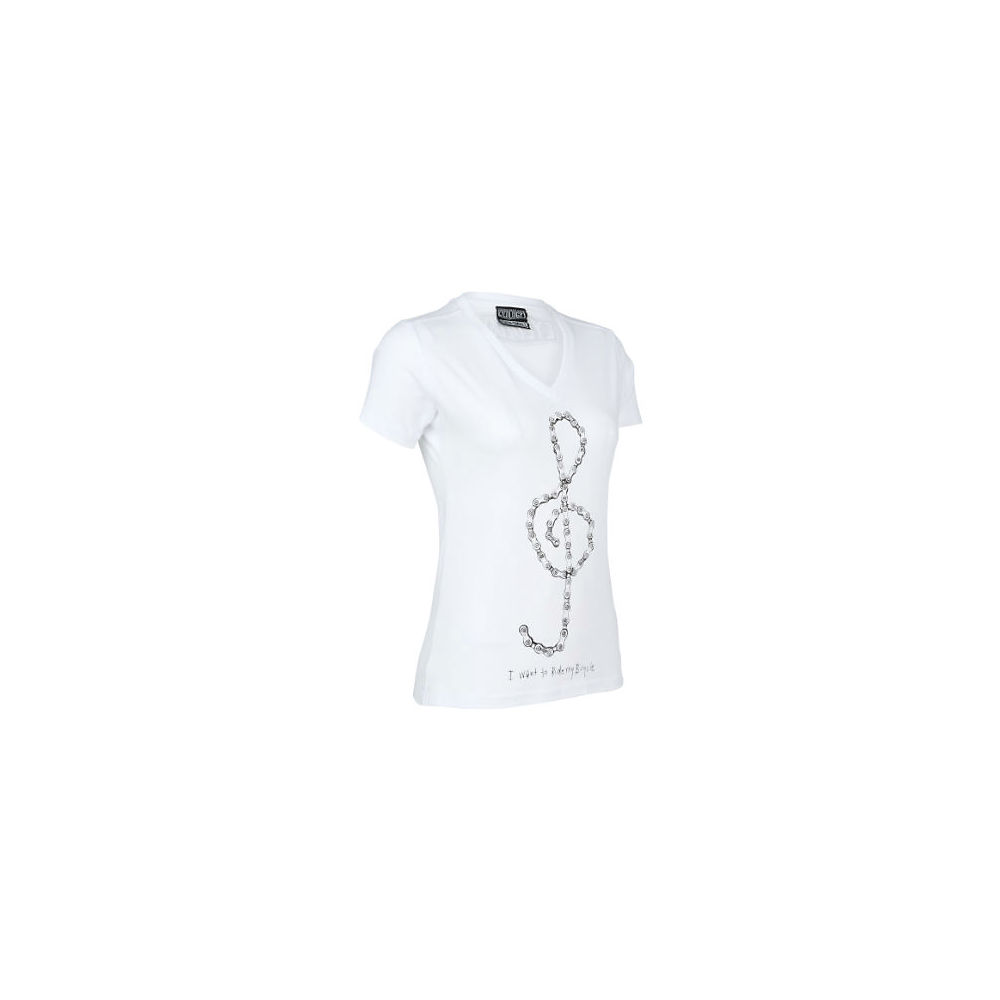 T-shirt Cycology Pedal Clef Femme - Blanc - XL