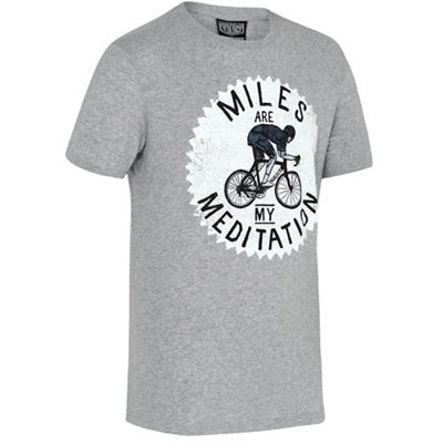 T-shirt Cycology Miles are my Meditation - Gris