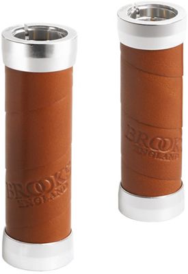 Brooks England Slender Grips - Brown - Honey - 100mm, Brown - Honey