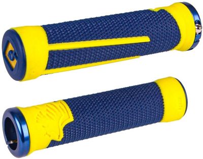 ODI AG-2 Aaron Gwin V2.1 Lock-On Grips - Blue - Yellow, Blue - Yellow