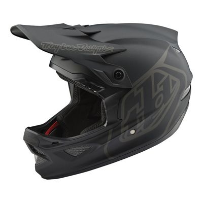 Troy Lee Designs D3 Fiberlite Helmet - Mono Black - L}, Mono Black