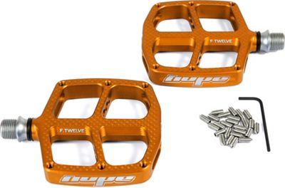 Hope Kids F12 Flat Mountain Bike Pedals - Orange, Orange