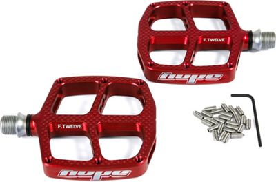 Hope Kids F12 Flat Mountain Bike Pedals - Red, Red