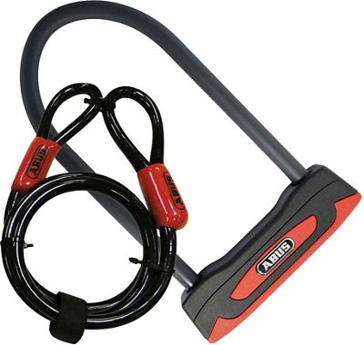 Lucchetto a D con cavo Abus London Granit 53 (230mm) - Nero/Rosso, Nero/Rosso