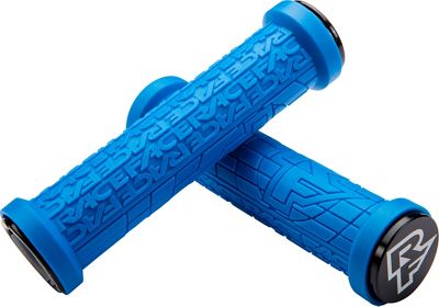 Race Face Grippler Lock-on Mountain Bike Grips - Blue - 30mm}, Blue