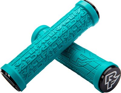 Race Face Grippler Lock-on Mountain Bike Grips - Turquoise - 33mm}, Turquoise