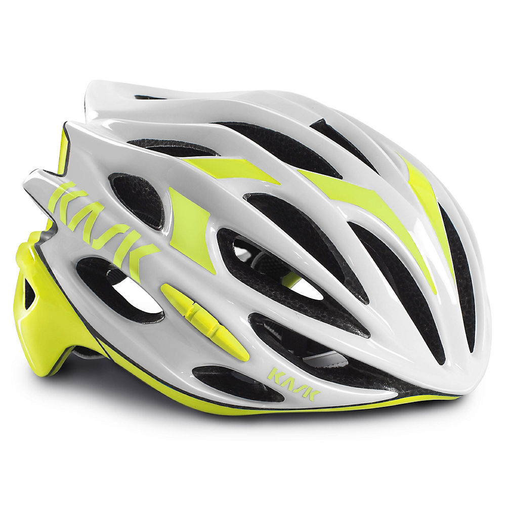 Casque de route Kask Mojito - Blanc/Yellow Fluo - 63-64cm