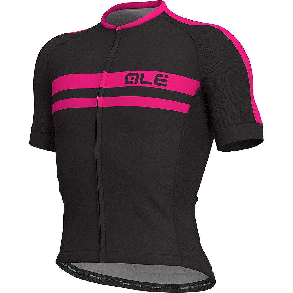 Maillot Alé Block Stripe (exclusivité) - Noir/Rose