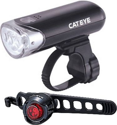 Cateye EL135 and Orb Front and Rear Light Set - Black, Black