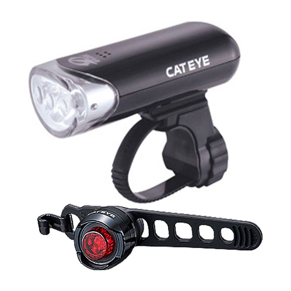 Cateye EL135 and Orb Front and Rear Light Set - Black, Black
