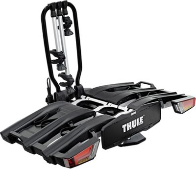 Thule 934 EasyFold XT Towball Rack (3 Bike) - Black-Silver - 3-bike}, Black-Silver