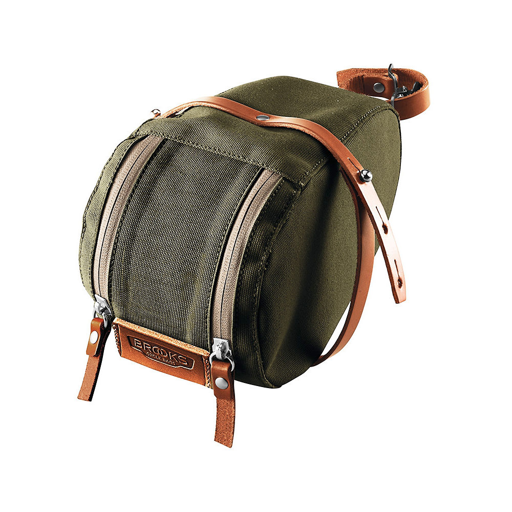 Sacoche de selle Brooks England Isle of Wight (taille moyenne) - Green - Honey - One Size, Green - Honey