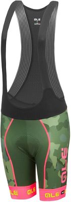 Cuissard court à bretelles Alé PRR Camo Femme - Vert/Rose - XS