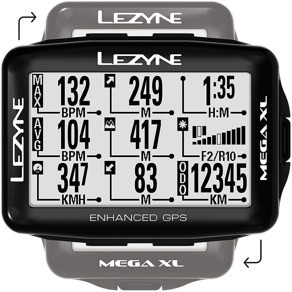Compteur GPS Lezyne Mega Xl (chargé) 2018 - Noir, Noir