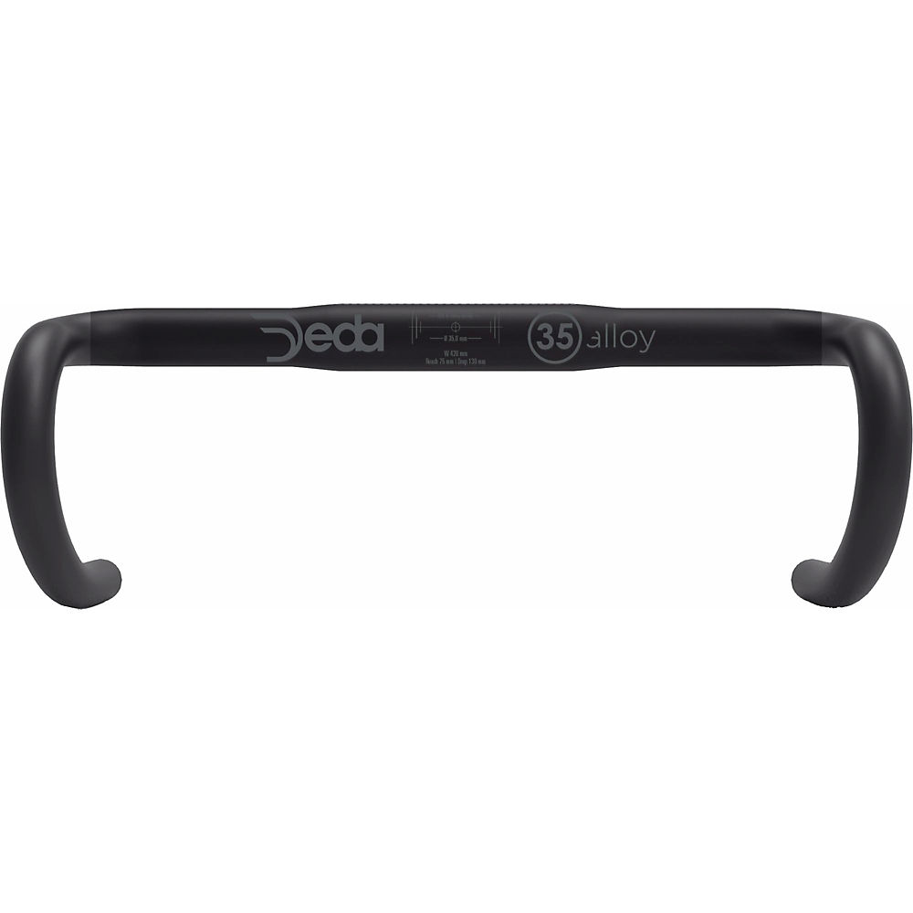 Cintre Deda Elementi M35 (alliage) - Polished On Black - 35.0mm, Polished On Black