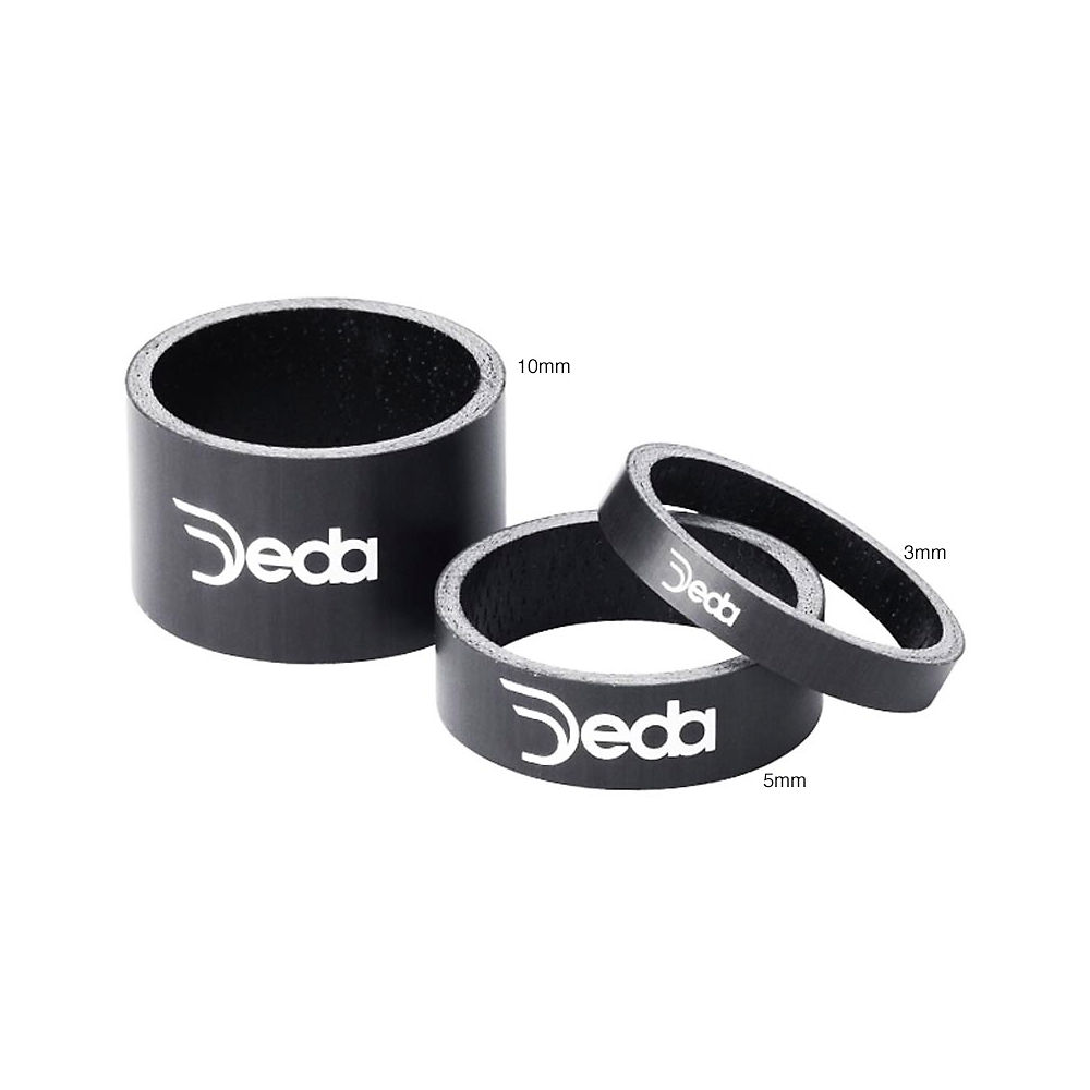 Entretoises Deda Elementi (carbone, lot de 10) - 5mm 11/8, Carbone